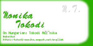 monika tokodi business card